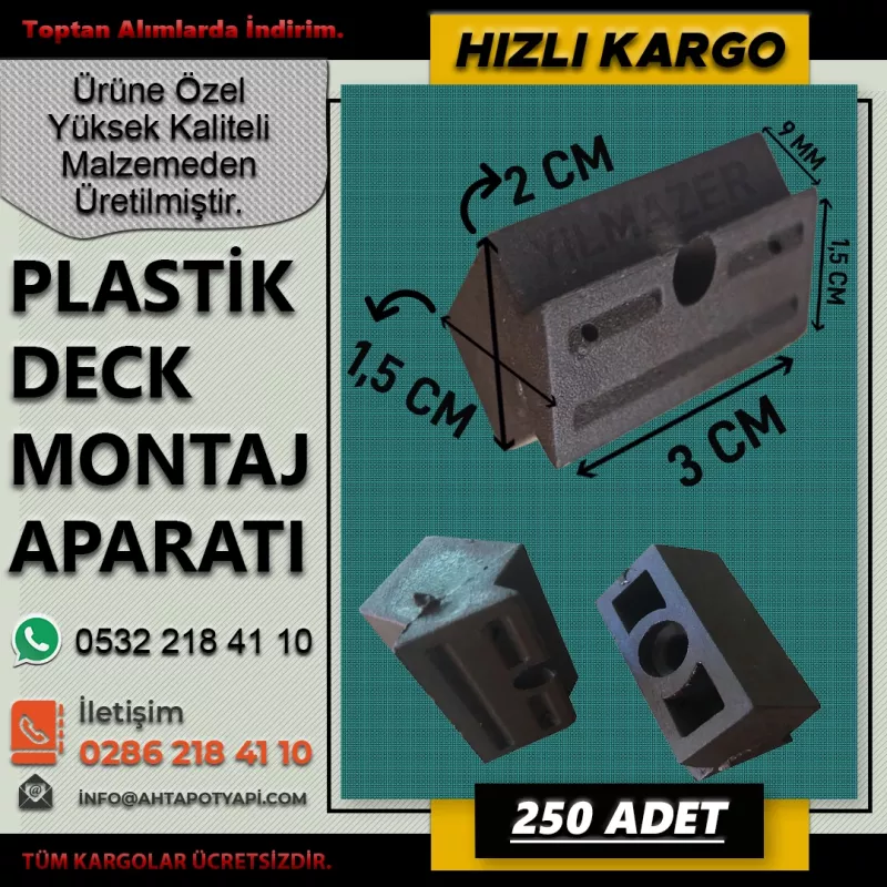 Plastik Deck Klips (250 Adet)