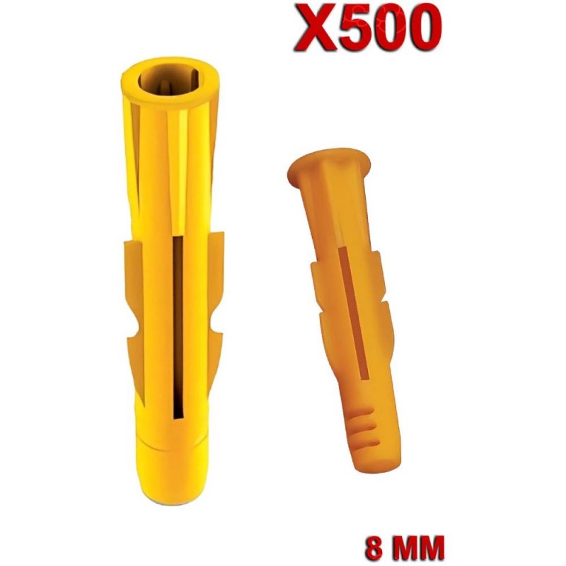 Roket Dübel Sarı 8 MM (500 Adet) - Plastik Dübeller