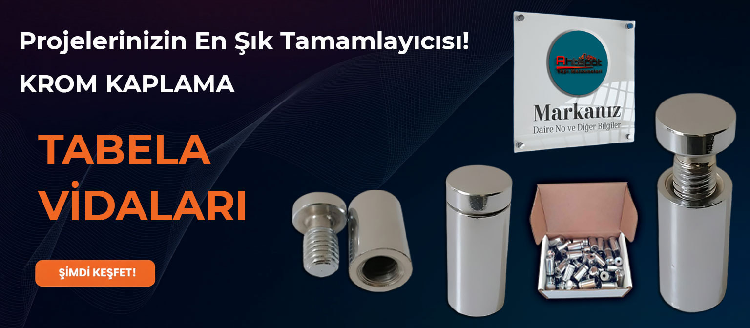 Tabela Vidası - Dekoratif Vida - Plakesi Tutucu