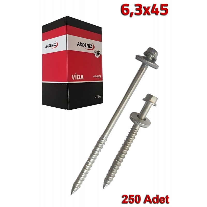 AKDENİZ 6,3x45 Betofast Vida (250 Adet)