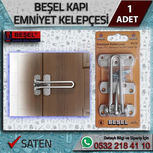 Beşel Kapı Emniyet Kelepçesi Saten