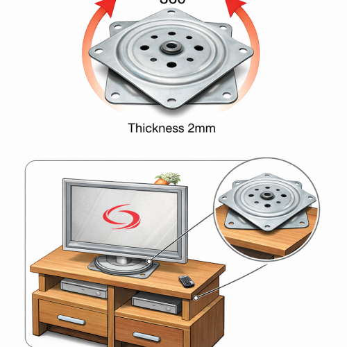 Metal Tv Döneri Televizyon Altlığı (15 CM) | Ahtapot