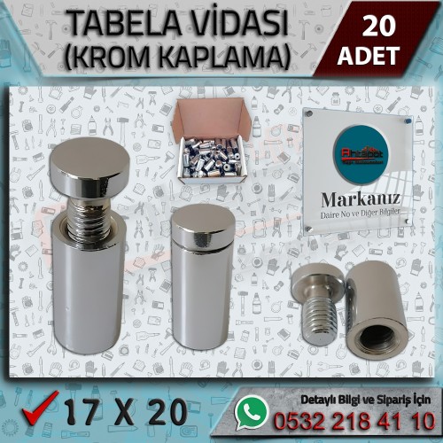 17x20 Pleksi Montaj Dekoratif Vida (20 Adet)