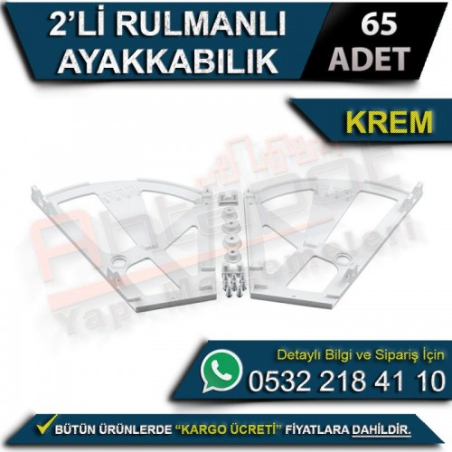 2’Li Rulmanlı Ayakkabılık Aparatı Krem (65 Adet)