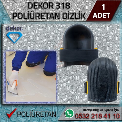 318 Poliüretan Dizlik Koruyucu Fayansçı Dizliği (1 ADET) (ÇİFT DEĞİLDİR, TEK GÖNDERİLİR.)