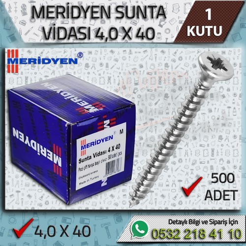 4x40 Sunta Vidası 500lü