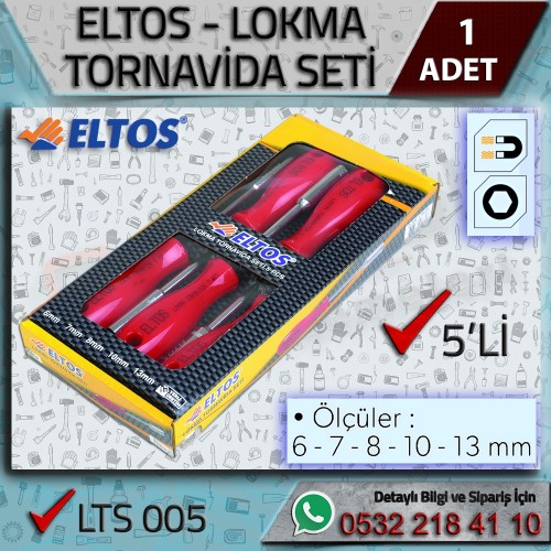 5’li Lokma Tornavida Seti (6mm-7mm-8mm-10mm-13mm)