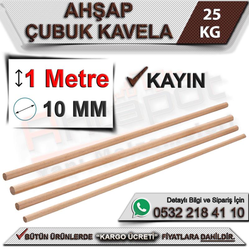 10mm ahşap çubuk kavela (ahşap dübel), 25 kg ekonomik paket