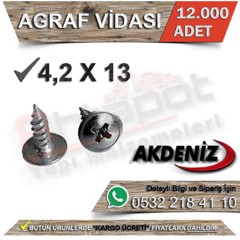 Akdeniz Agraf Vidası 4,2X13 (12.000 Adet) - Agraf Vidaları