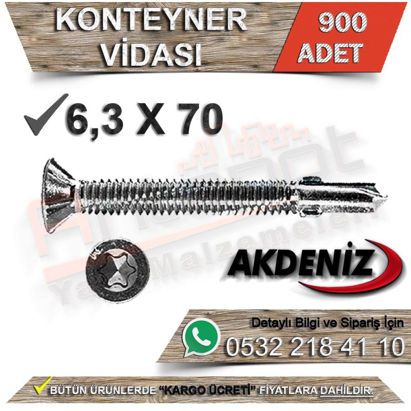 Akdeniz Konteyner Vidası 6,3X70 (900 Adet)