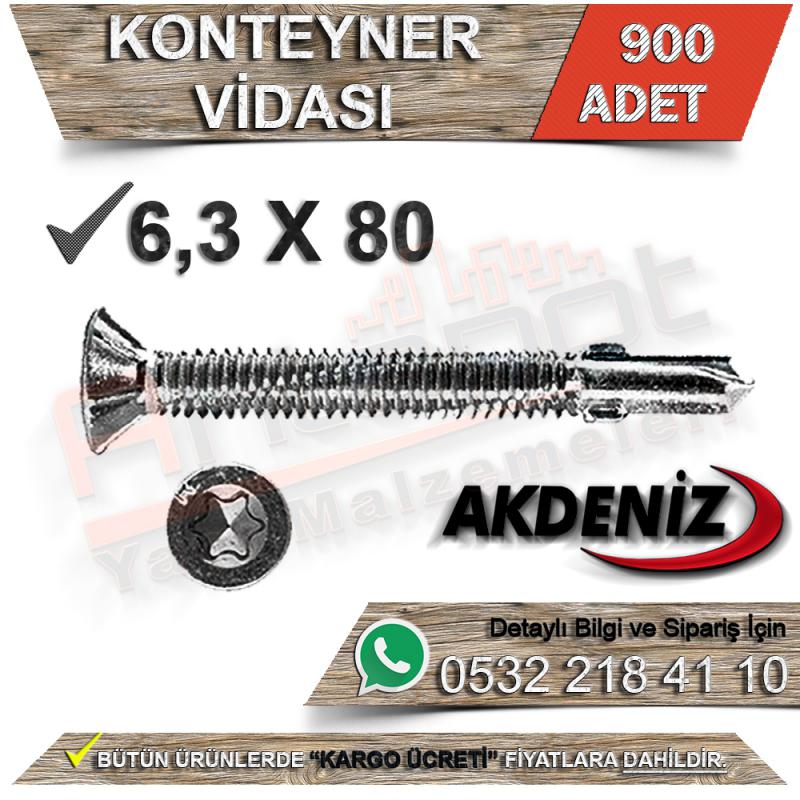 Akdeniz Konteyner Vidası 6,3X80 (900 Adet)