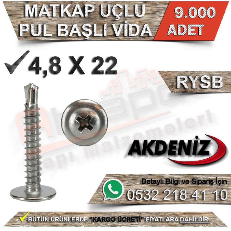 Akdeniz Matkap Uçlu Vida Rysb 4,8X22 (9.000 Adet) - Matkap Uçlu Rysb Vidalar