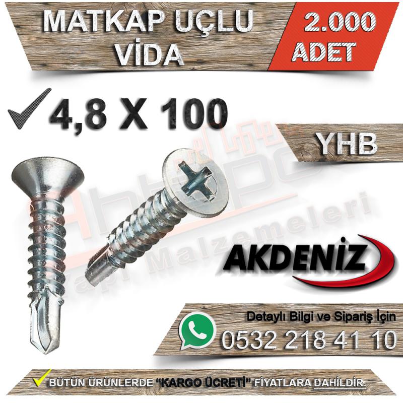 Akdeniz Matkap Uçlu Vida Yhb 4,8X100 (2.000 Adet)