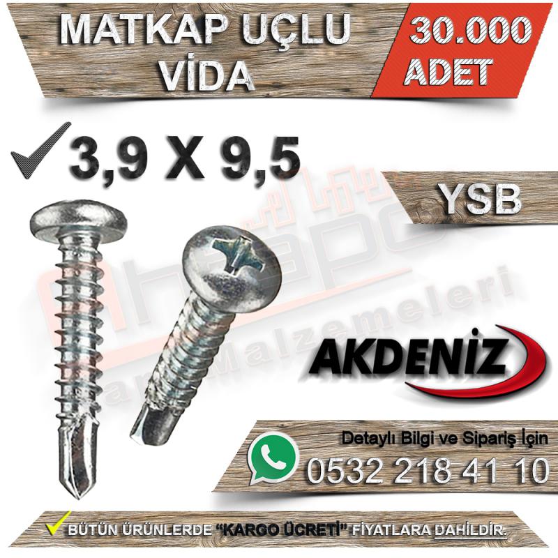 Akdeniz Matkap Uçlu Vida Ysb 3,9X9,5 (30.000 Adet)