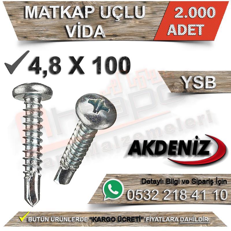 Akdeniz Matkap Uçlu Vida Ysb 4,8X100 (2.000 Adet)
