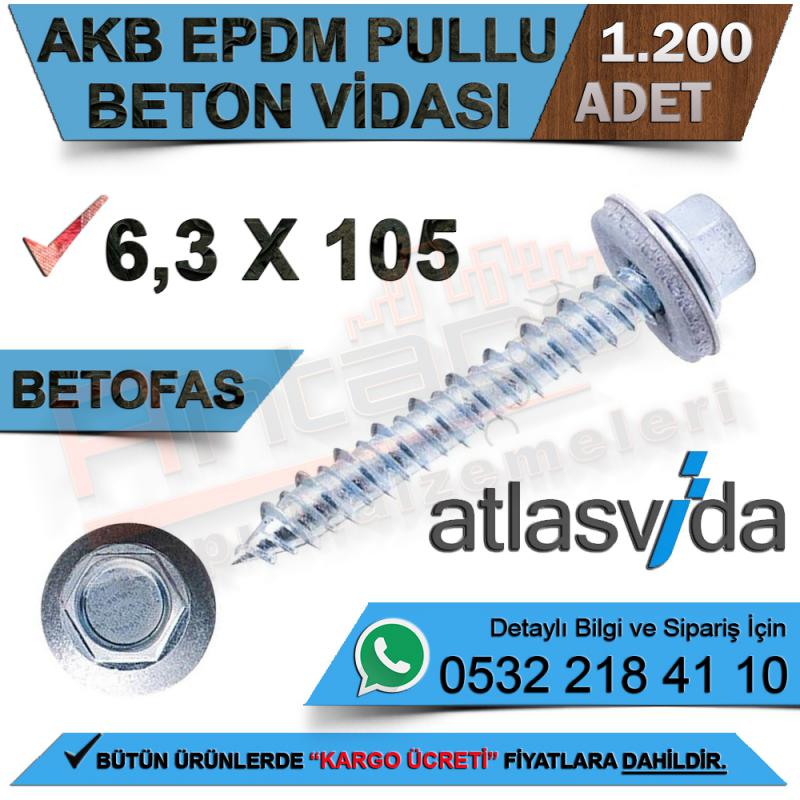Atlas Beton Vidası 6,3X105 (1.200 Adet)