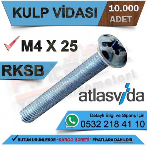 Atlas Kulp Vidası Rksb M4.0X25 (10.000 Adet)