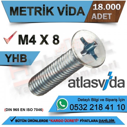 Atlas Metrik Vida Yhb M4.0X8.0 (18.000 Adet)