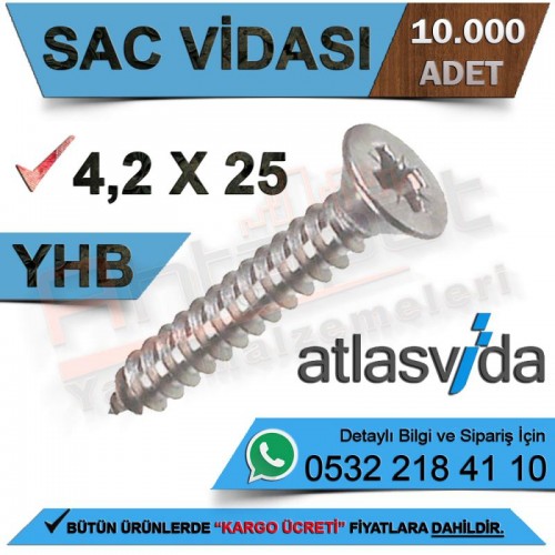 Atlas Sac Vidası Yhb 4,2X25 (10.000 Adet)
