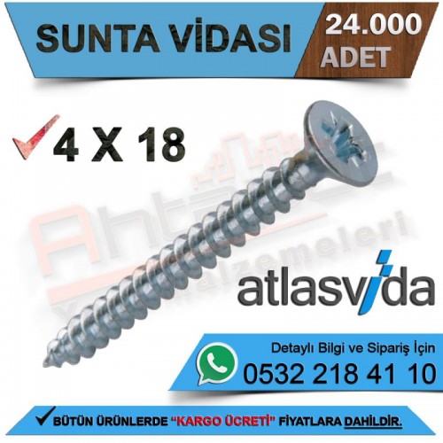 Atlas Sunta Vidası 4.0X18 (24.000 Adet)