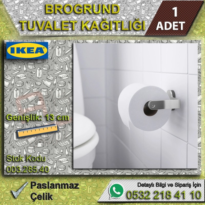 BROGRUND Paslanmaz Çelik Tuvalet Kağıtlığı | IKEA Banyo & Ev Aksesuarı - Perakende Ürünler