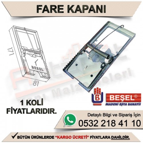 Beşel BA500 Fare Kapanı Siyah (480 Adet)