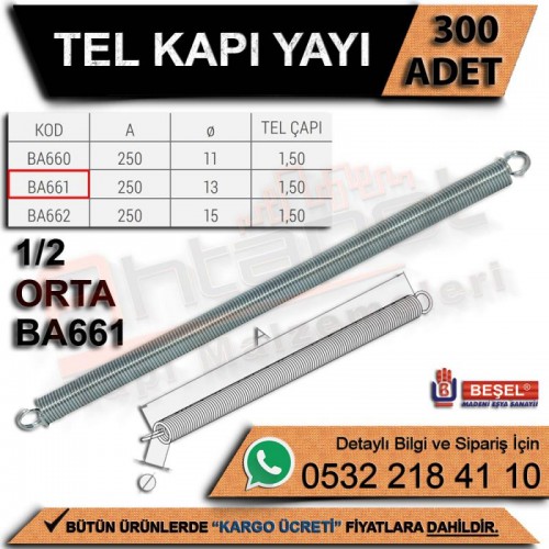 Beşel Tel Kapı Yayı Orta (300 Adet)
