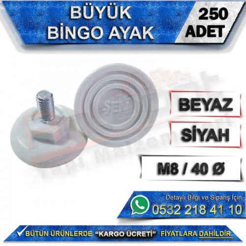 Büyük Bingo Ayak Beyaz (250 Adet)