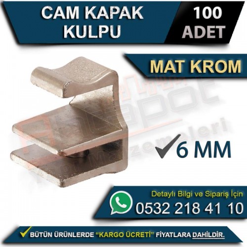 Cam Kapak Kulpu Mat Krom (100 Adet)