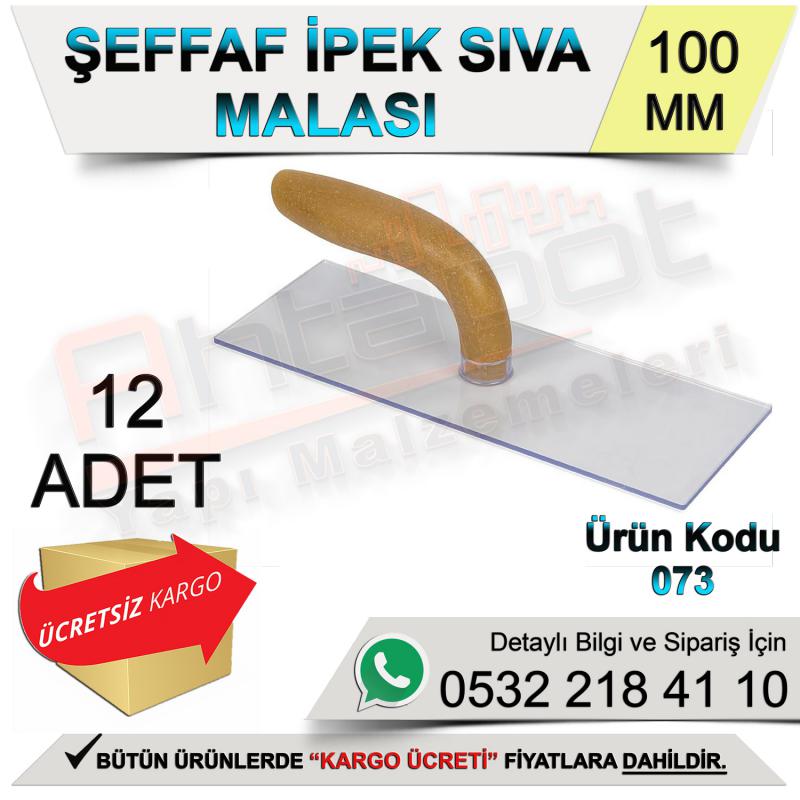 Dekor 073 Şeffaf İpek Sıva Malası 10x28 Cm - Mekanik El Aletleri