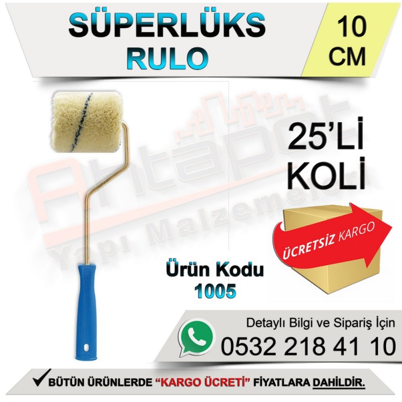 Dekor 1005 Süperlüks Rulo 10 Cm (25 Adet) - Rulo ve Fırçalar