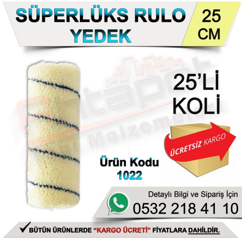 Dekor 1022 Süperlüks Rulo Yedek 25 Cm (25 Adet) - Rulo ve Fırçalar