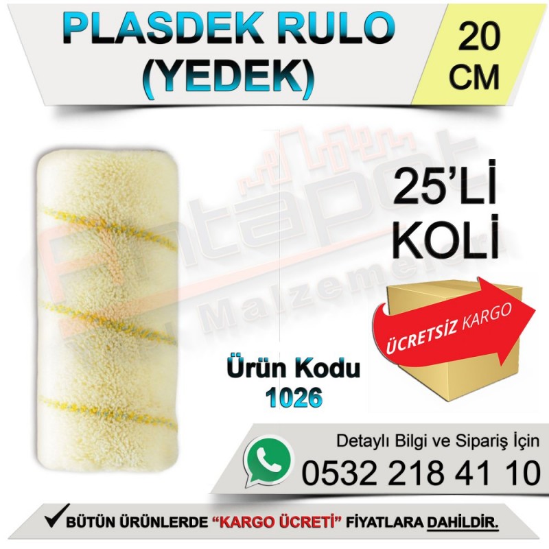 Dekor 1026 Plasdek Rulo Yedek 20 Cm (25 Adet) - Rulo ve Fırçalar
