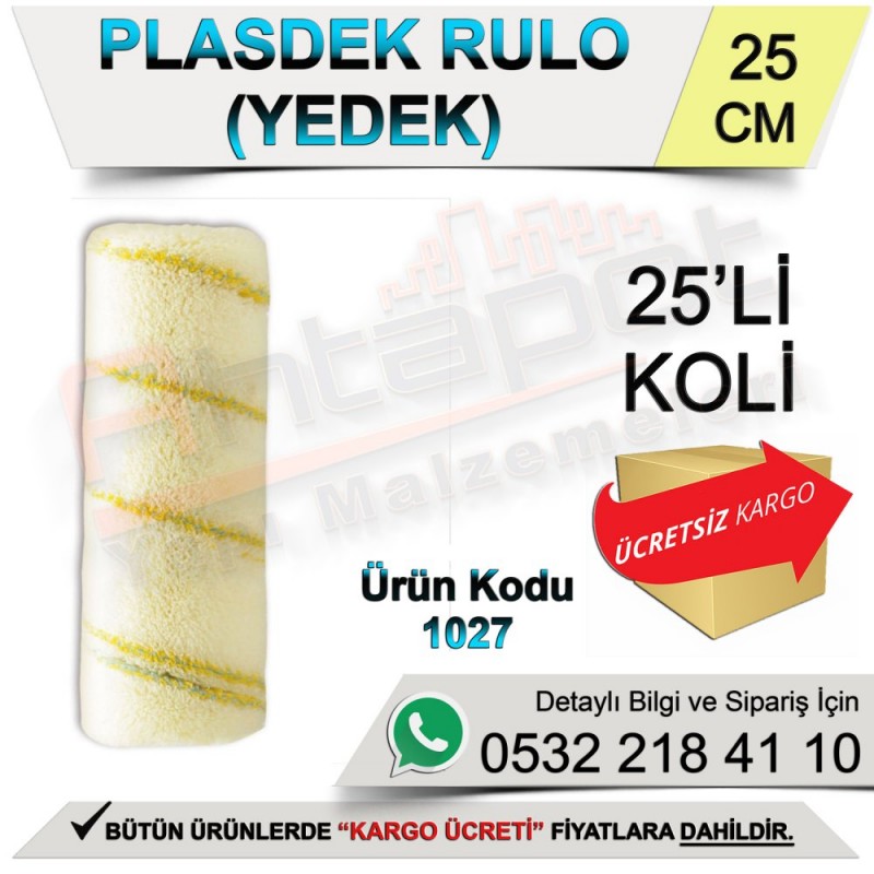 Dekor 1027 Plasdek Rulo Yedek 25 Cm (25 Adet) - Rulo ve Fırçalar