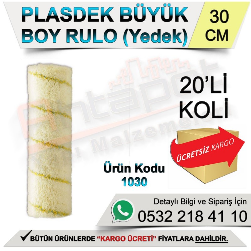Dekor 1030 Plasdek Rulo Büyük Boy Yedek 30 Cm (20 Adet) - Rulo ve Fırçalar