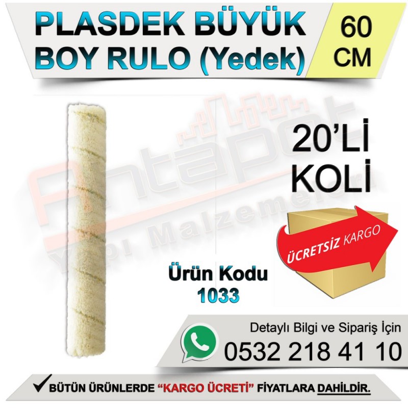 Dekor 1033 Plasdek Rulo Büyük Boy Yedek 60 Cm (20 Adet) - Rulo ve Fırçalar