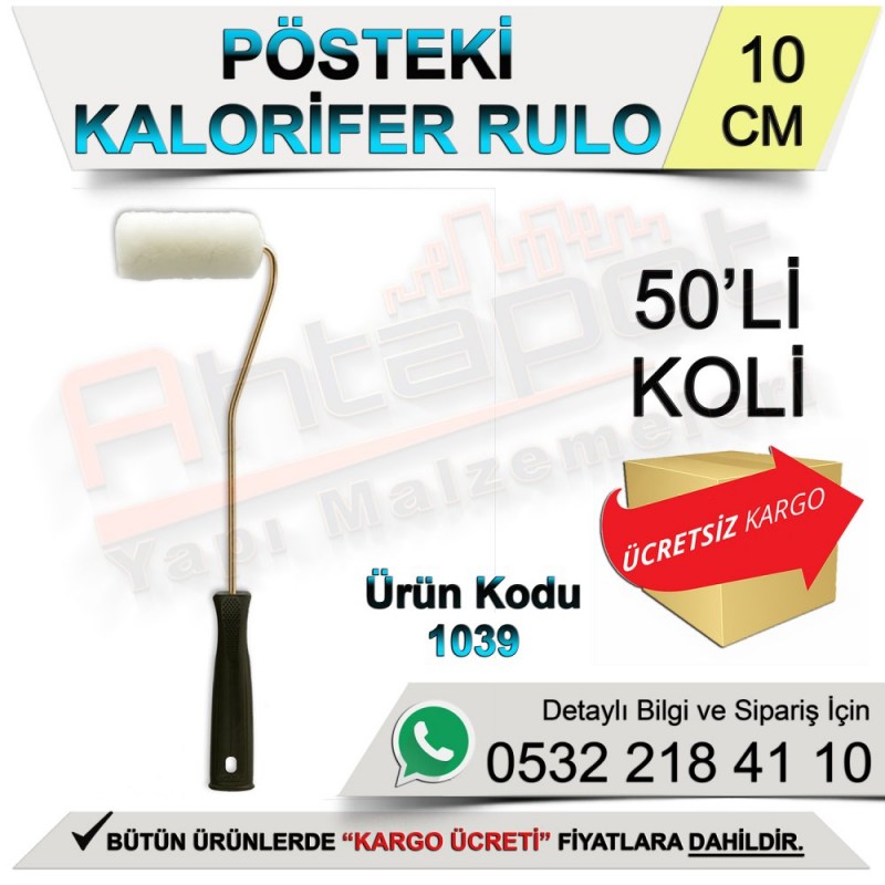 Dekor 1039 Pösteki Kalorifer Rulo 10 Cm (50 Adet) - Rulo ve Fırçalar