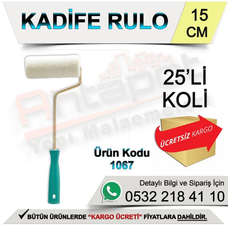 Dekor 1067 Kadife Rulo 15 Cm (25 Adet) - Rulo ve Fırçalar