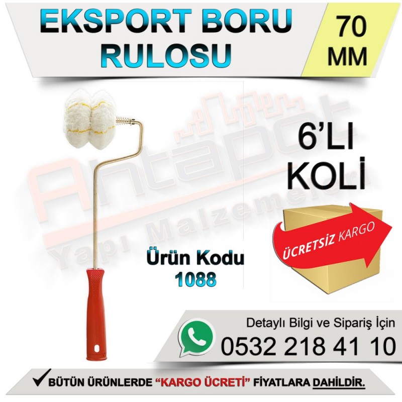 Dekor 1088 Boru Rulosu 7 Cm (6 Adet) - Rulo ve Fırçalar