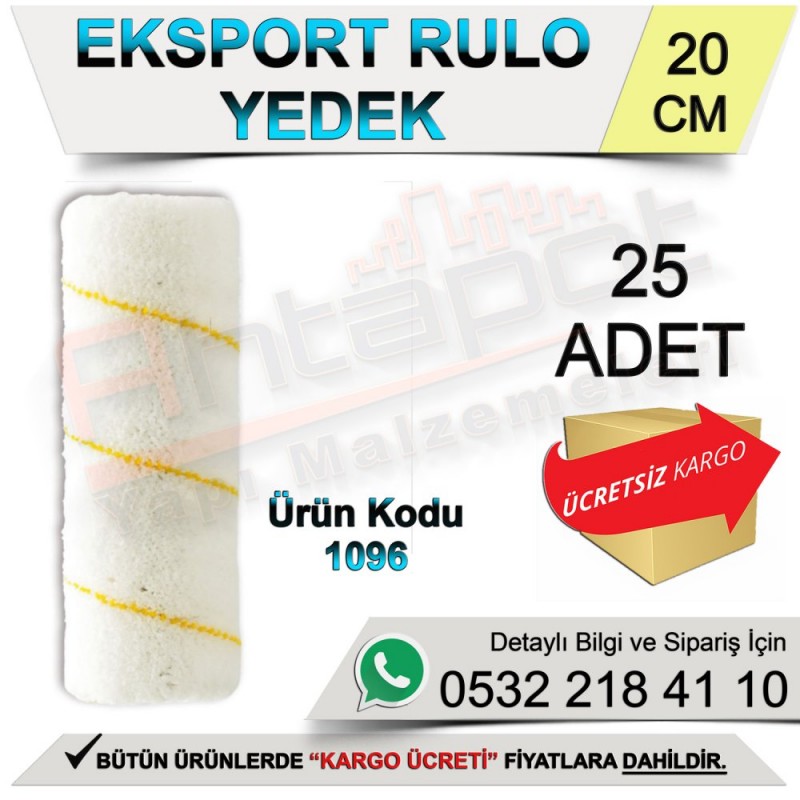 Dekor 1096 Eksport Rulo Yedek 20 Cm (25 Adet) - Rulo ve Fırçalar