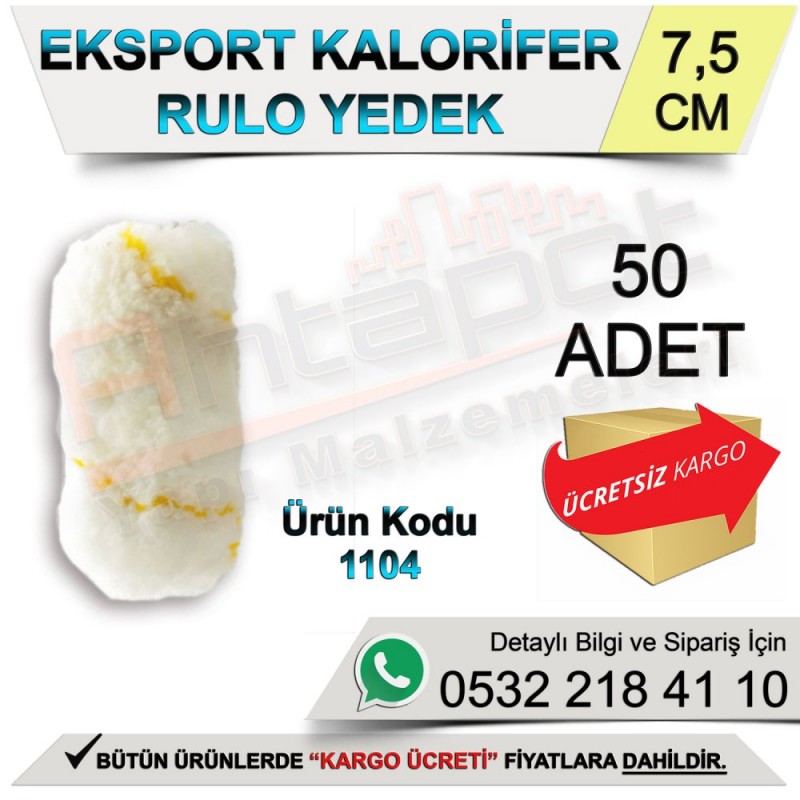 Dekor 1104 Kalorifer Yedek Rulo 7,5 Cm (50 Adet) - Rulo ve Fırçalar