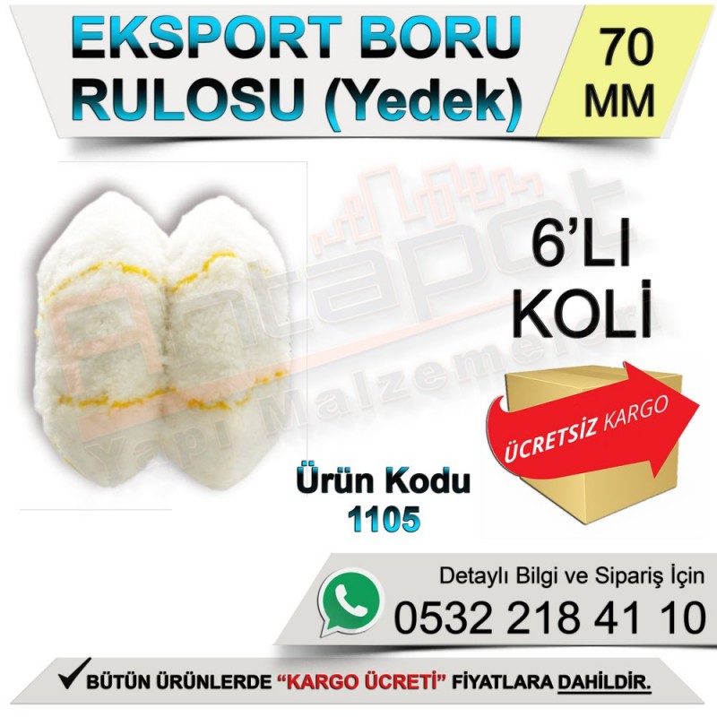 Dekor 1105 Boru Rulosu Yedek 7 Cm (6 Adet) - Rulo ve Fırçalar