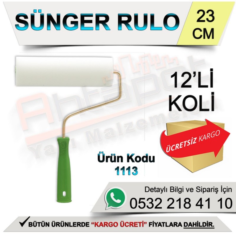 Dekor 1113 Sünger Rulo 23 Cm (12 Adet) - Rulo ve Fırçalar