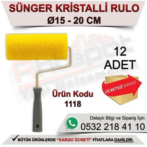 Dekor 1118 Sünger Kristalli Rulo 20 Cm (12 Adet)