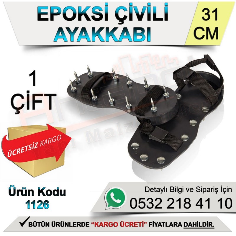 Dekor 1126 Epoksi Çivili Ayakkabı 31 Cm (1 Adet)