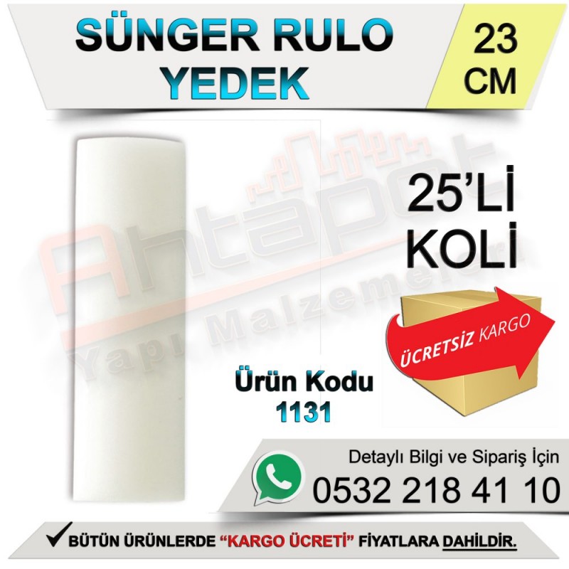 Dekor 1131 Sünger Rulo Yedek 23 Cm (25 Adet) - Rulo ve Fırçalar