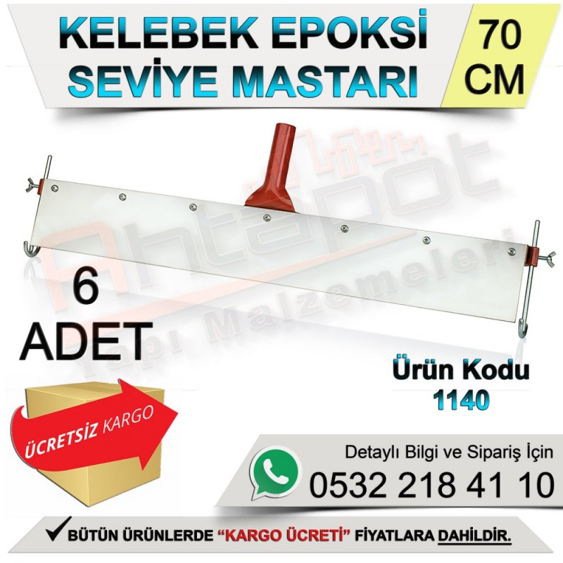Dekor 1140 Kelebekli Epoksi Seviye Mastarı 70 Cm (6 Adet) - Sıva Mastarları
