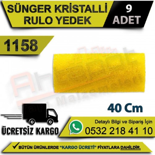Dekor 1158 Sünger Kristalli Rulo Yedek 40 Cm