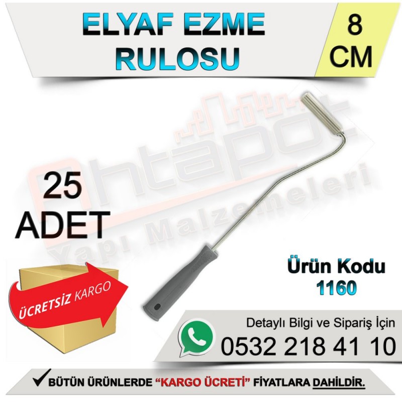 Dekor 1160 Elyaf Ezme Rulosu 8 Cm (25 Adet)