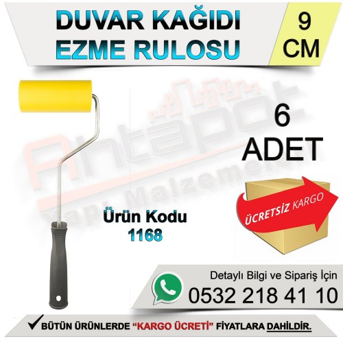 Dekor 1168 Duvar Kağıdı Ezme Rulosu 9x4,5 Cm (6 Adet)